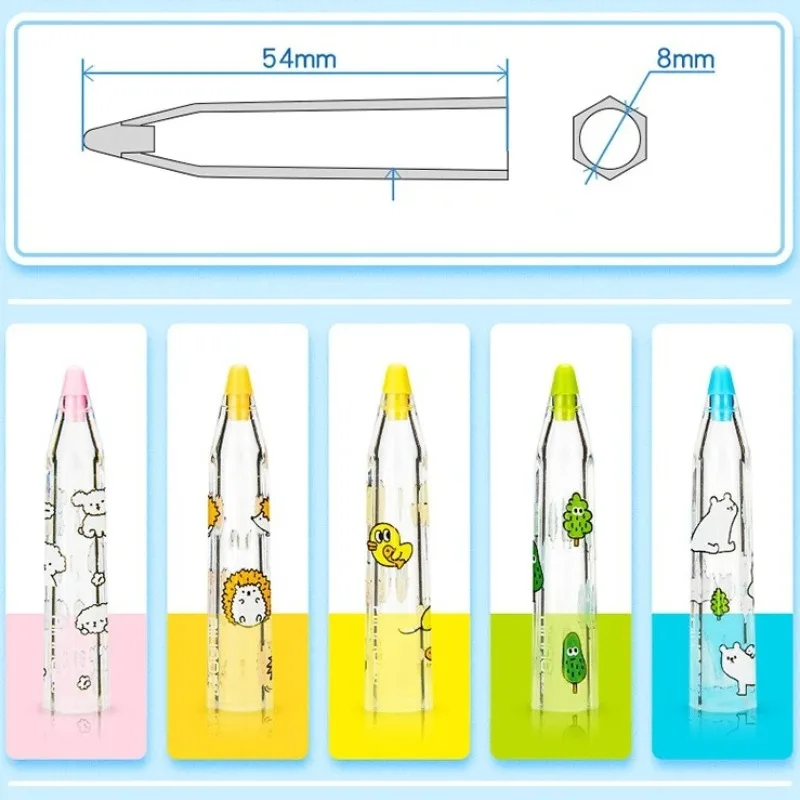 5pcs Cartoon Pencil Cap Student Writing and Painting Pencil Case Pencils Extender School Supplies Pen Case view 6