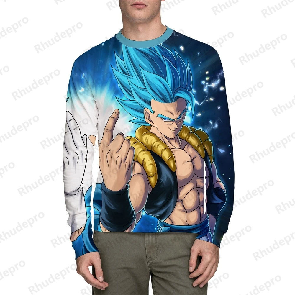 

Super Saiya T Shirt for Men Dragon Ball Z Long sleeve Clothing Men's T-shirt 5XL Goku Oversized Shirts Anime Tops Vegeta