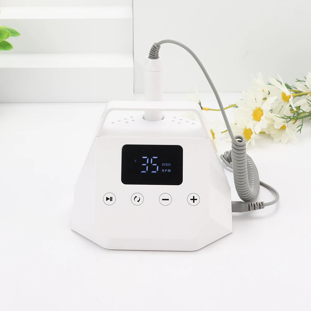 Draadloze Batterij 65 W Coreless Elektrische Nagelboormachine 35000 Rpm Boor Set Manicure Met Desktop Polijstmachine E Bestand