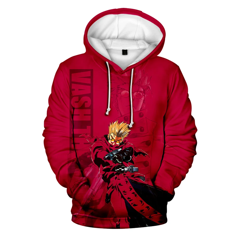 Trigun-Sudadera con capucha de Manga larga para hombre y mujer, ropa de calle Harajuku con estampado de Anime, Manga japonesa 3D, nueva