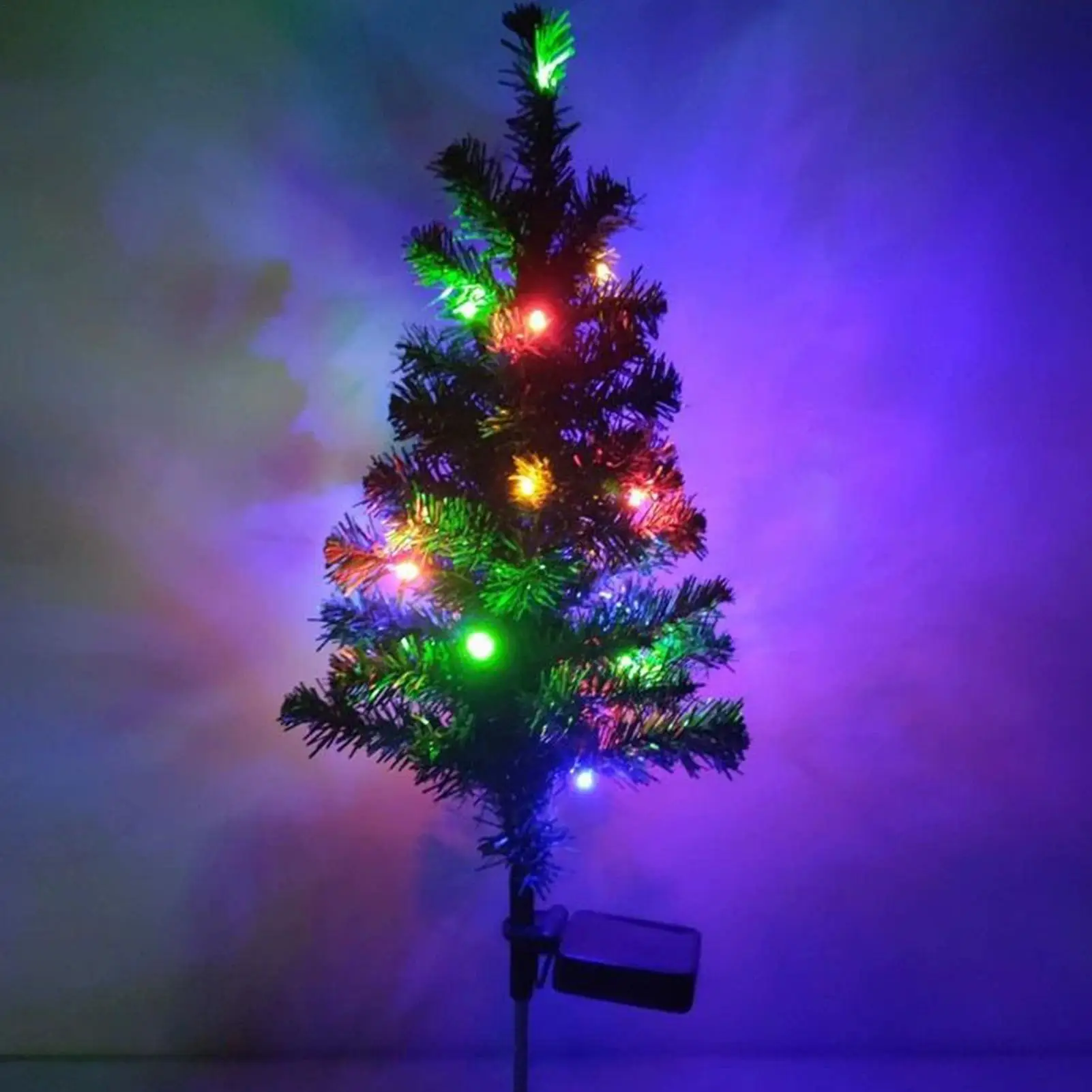 Solar cedar Christmas Tree lights decorated outdoor patio garden lawn lamp inserted Christmas atmosphere solar lamp