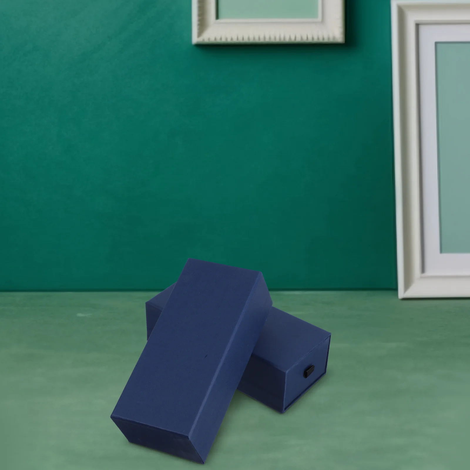 

2Pcs Sleek Drawer Eyeglass Storage Box Black Travel Sunglasses Organizer Hard Case Multifunctional Glasses Protection