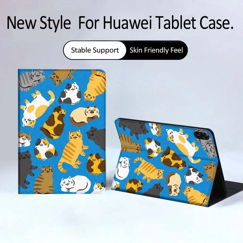 

Cat cartoon anime cute For Huawei MatePad Pro Air 12 X Honor Pad 8 V8 9 13 GT GT2 3 12.6 13.3 Inch Tablet Case