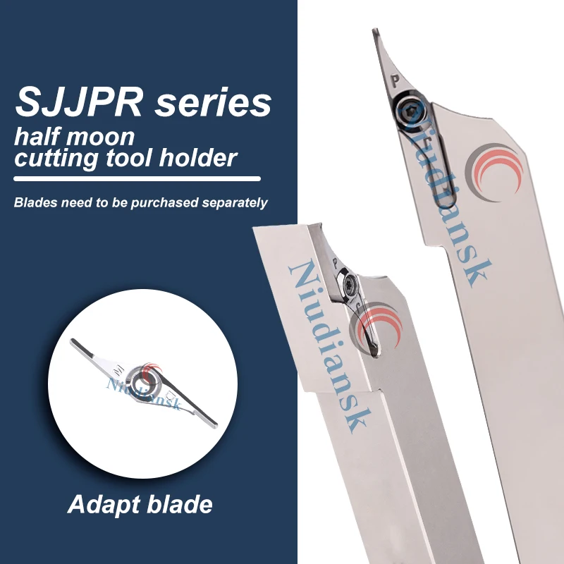 SJJPR Series External Turning Tool SJJPR1616K16/2020K16/2525M16 Carpenter Secific Half Moon Knife Holder VCGX18 Bend Moon Blades