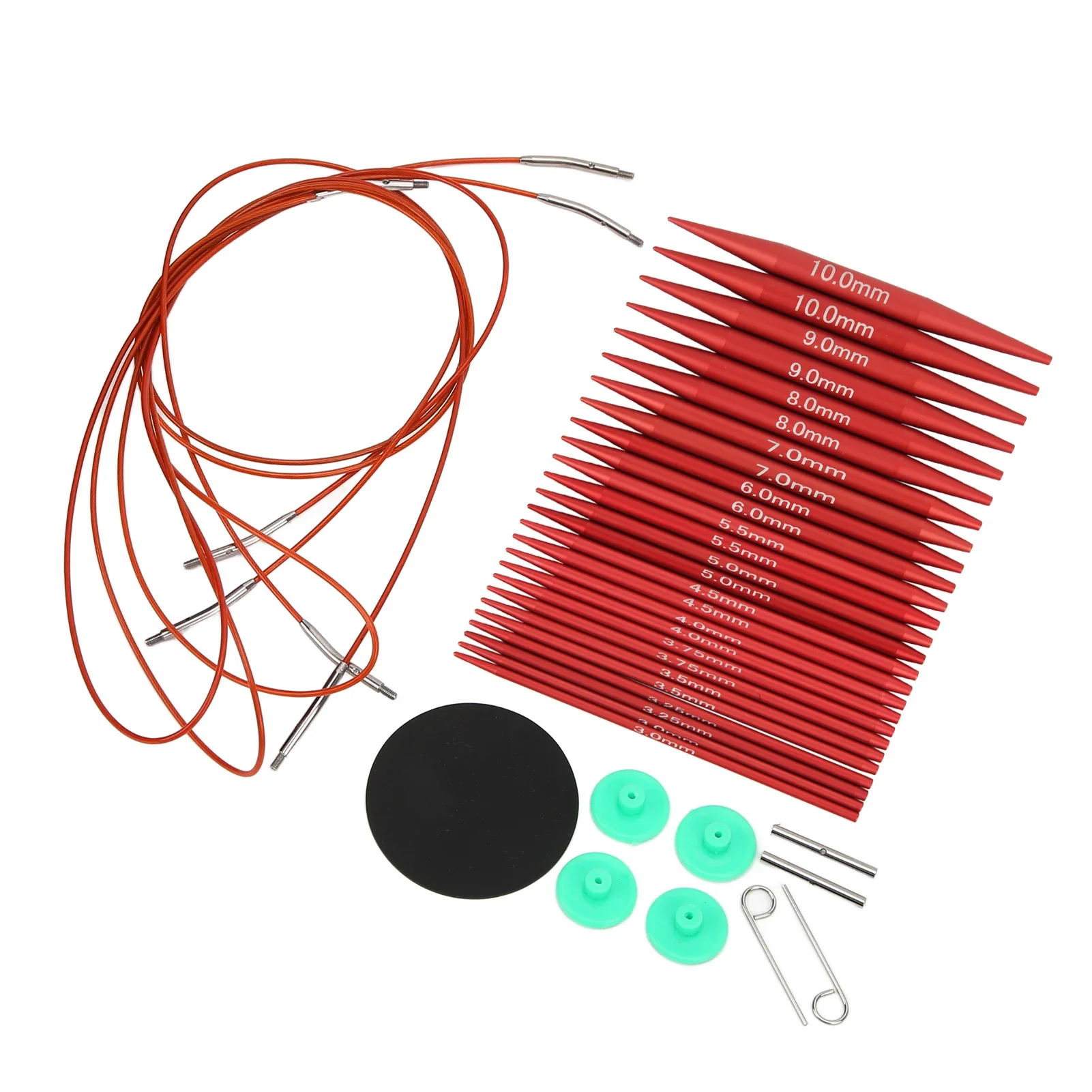 Juego de Agujas de Tejer de Varios Tamaños Disponibles, Agujas de Tejer Circulares Intercambiables Desmontables, Kit de Ganchillo para Regalo