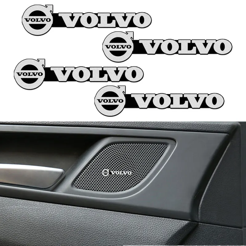 3D metalowy samochód naklejki Audio Auto odznaka emblemat Decoraiton dla Volvo XC90 S60 V40 XC60 S80 S40 V70 V50 S90 T6 V60 V90 XC40 XC70