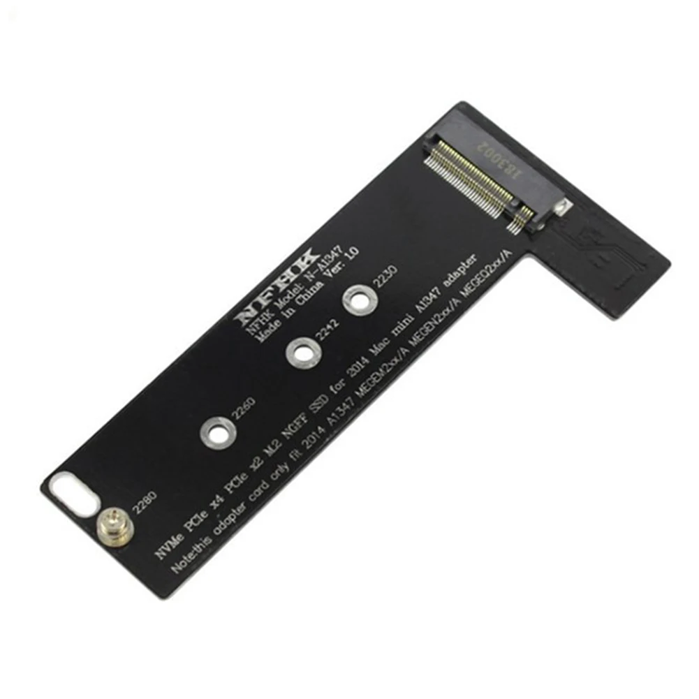 M.2 NVME SSD PCIE x4 x2 a PCI Express Card Riser Adaptador M Key para finales de 2014 Mini A1347 Tarjeta adaptadora para Apple