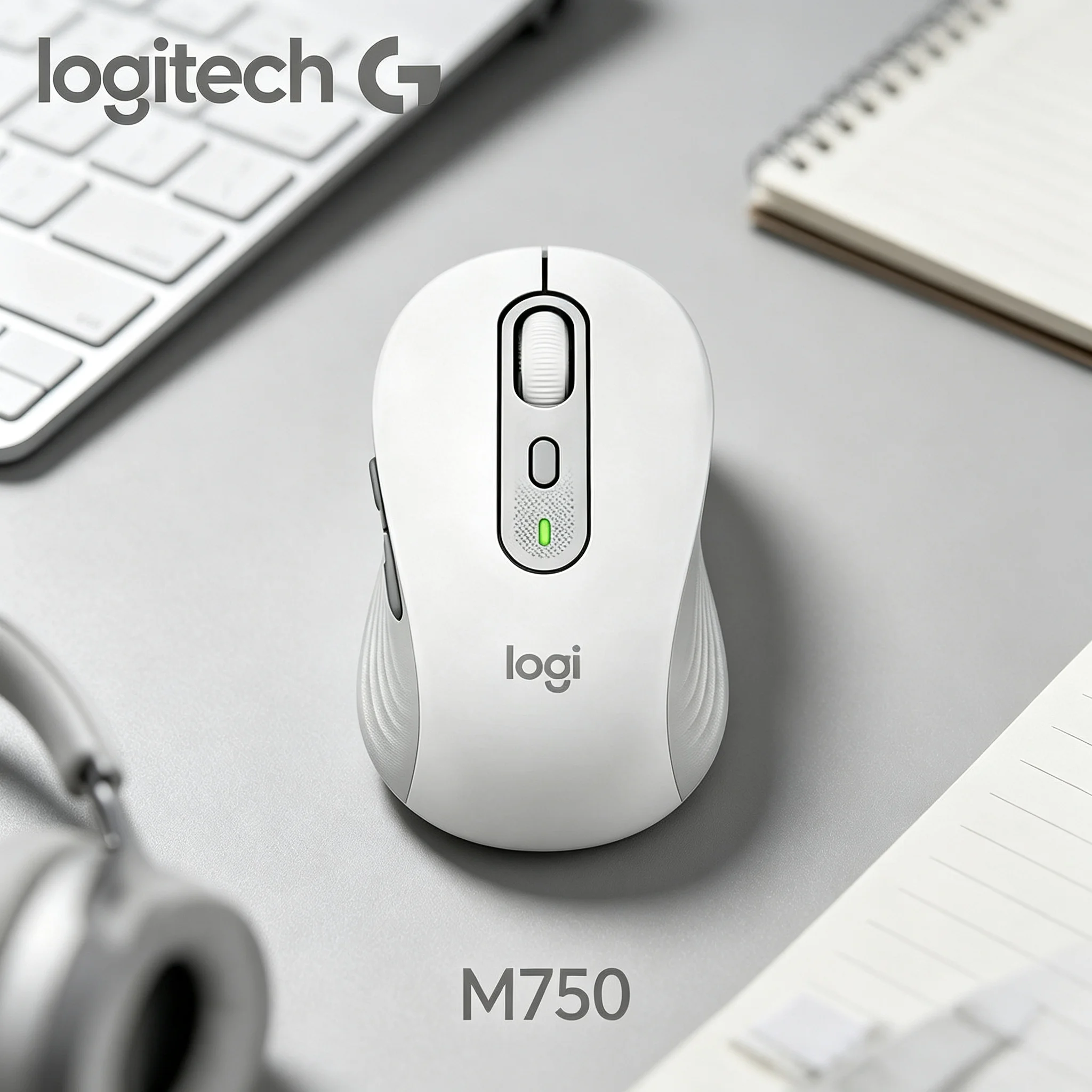 Logitech M750 Portable Silent Bluetooth Mouse Light‑Weight Body Easy To Carry For Business Travel Mobile Office Work