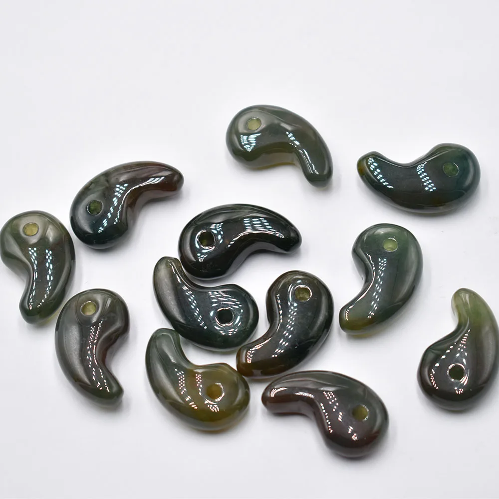 Großhandel 12 Stück/Set modische Naturstein-Amethyst-Rosenquarz-Magatama-Anhänger für Schmuckherstellung, kostenloser Versand – Detail 10