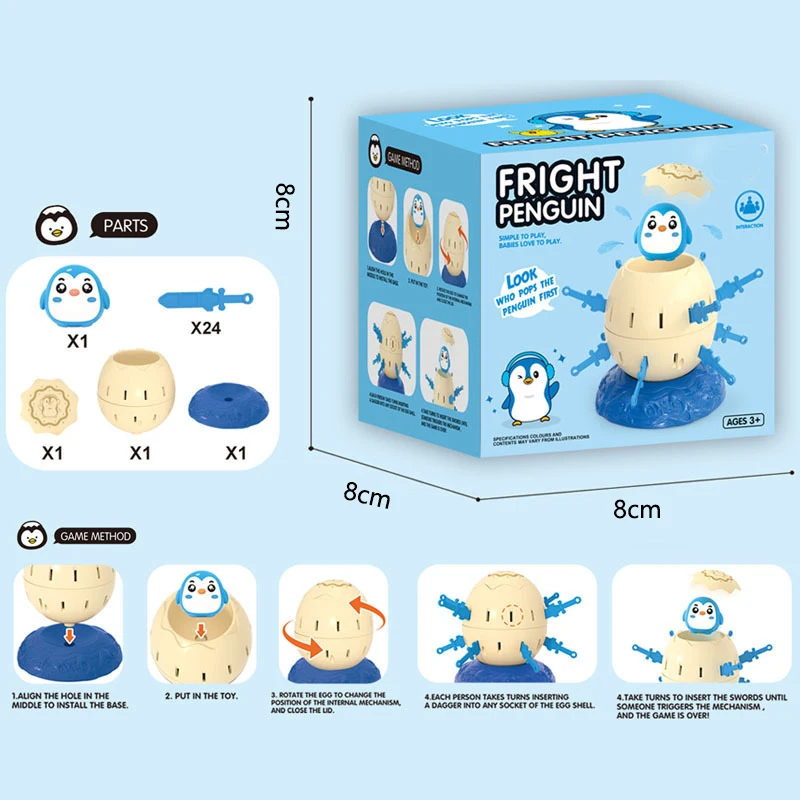 ألعاب جديدة على شكل بطريق صغير لقضاء العطلات لعبة لوحية للحفلات ألعاب تفاعلية بين الوالدين والطفل لعبة محظوظة دلو القفز القراصنة لعبة صعبة #6