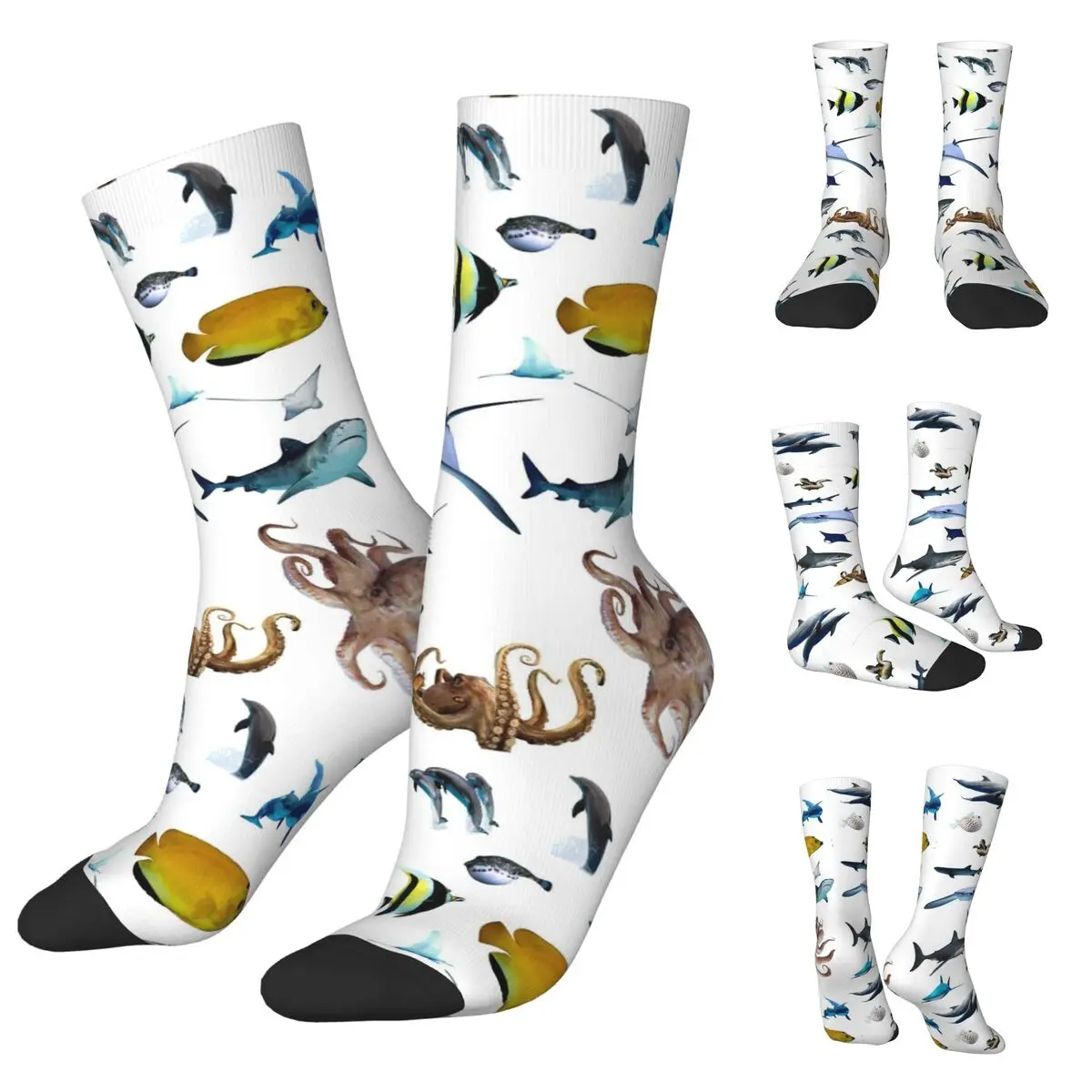 

Various Colorful Tropical Fish 3 cosy Unisex Socks,Running Happy 3D printing Socks,Street Style Crazy Sock