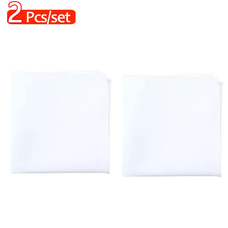 2Pcs Cotton Linen Handkerchief Set for Men