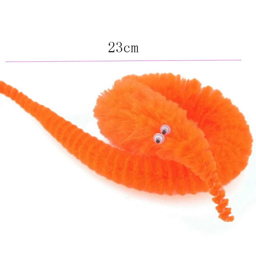 12 Pieces Twisty Worm Magic Toys Party Favors Fuzzy Worm On A String Christmas Halloween Wizard New Strange Trick Toys For Kids