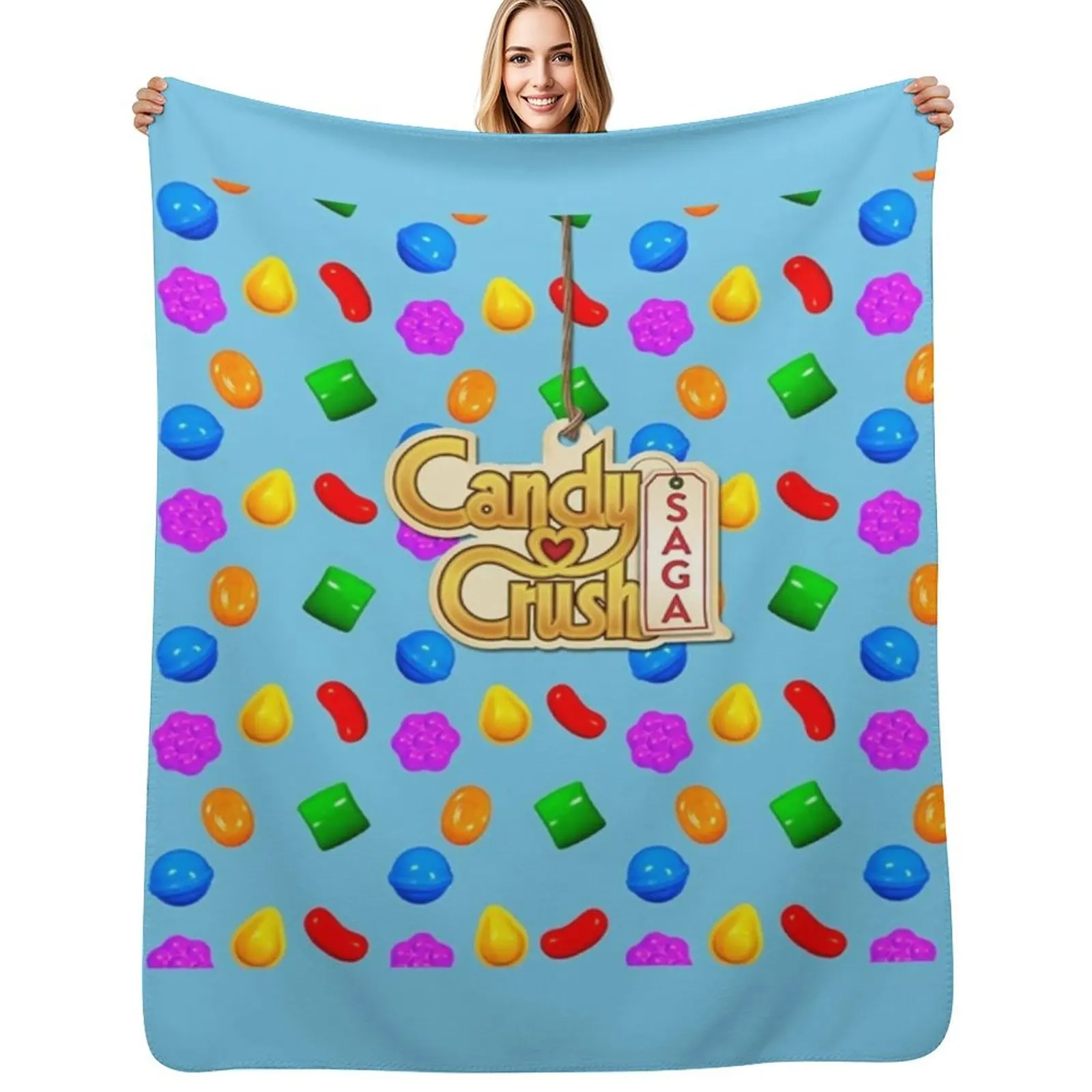 Delicious Candy Crush Throw Blanket Designers sofa bed for sofa Luxury Brand wednesday halloween Blankets