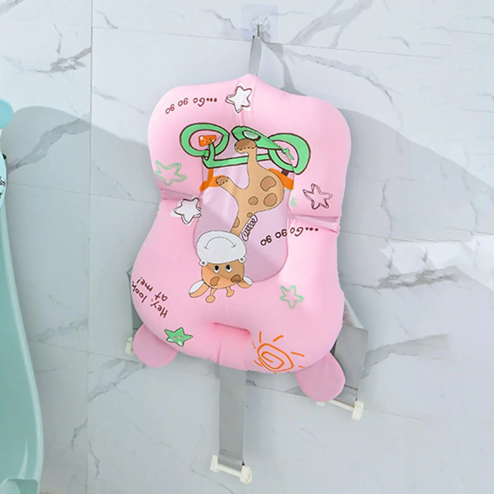 

Baby Bath Mat Foldable Baby Bath Cushion Pad Bathtub Bathing Tub Seat for