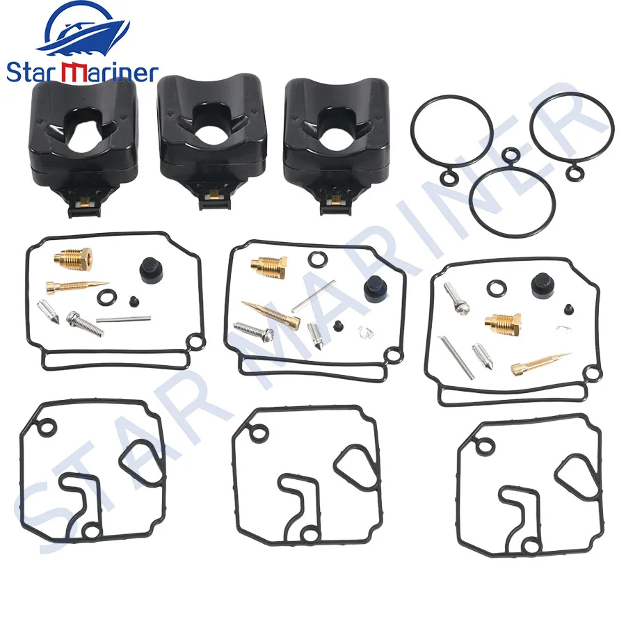 

3Sets 6H4-W0093 Carburetor Repair Kit for Yamaha Outboard 2 Stroke 40HP 50HP 6H4-W0093-03 Sierra 18-7767