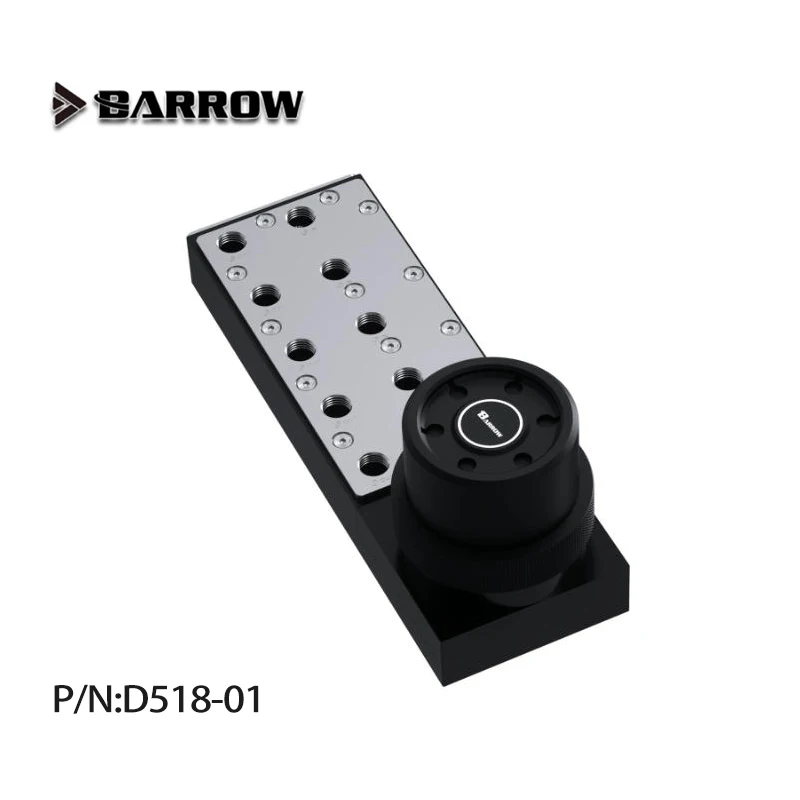 Barrow DC17-01 Stainless Steel POM Distro Plate / Board for PC Multi Graphics Cooler / Fit Hard Hose Tube / Integrated D5 Pump