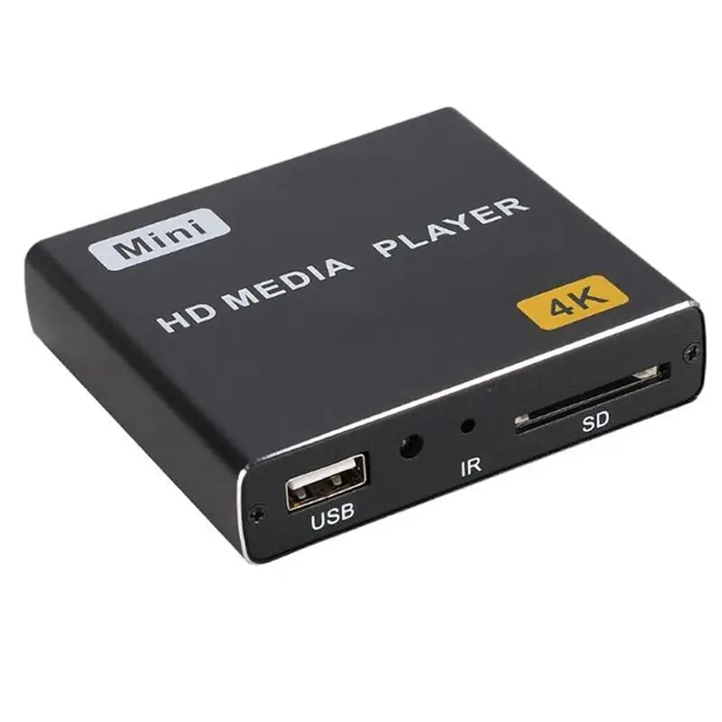 DT!~D1659 HOT- 4K HDD Media Player 1080P Horizontal and Vertical Digital Video Player with USB Drive/SD Cards EU Plug
