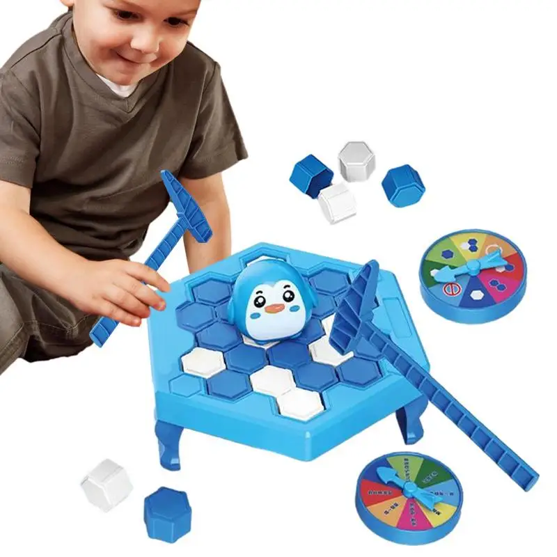 Ice Block Breaking Game Toy Parent-child Interactive Multiplayer Penguin Trap Fun Board Party Table Puzzle Game Toy For Kids