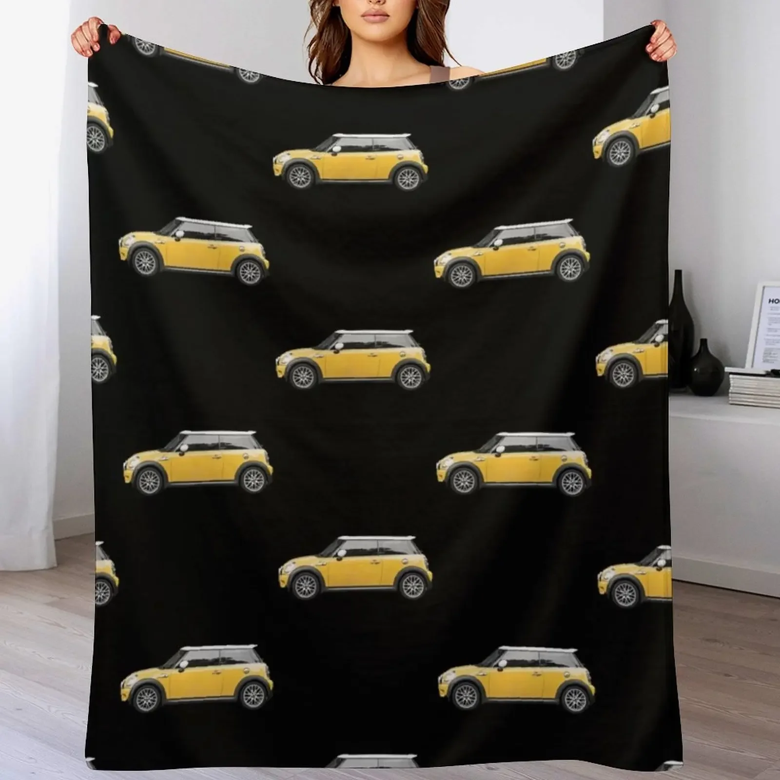 

Mini cooper Throw Blanket Fuzzy Plush Throw Blanket for Sofa Chair