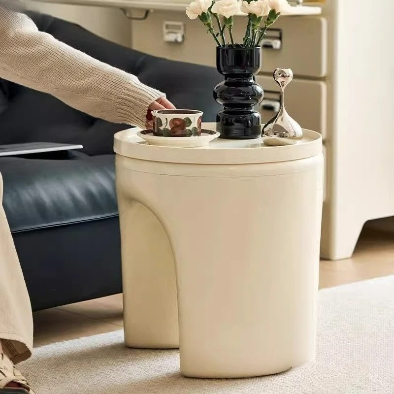 Side table plastic stools, sturdy and durable for home use, modern minimalist round stools