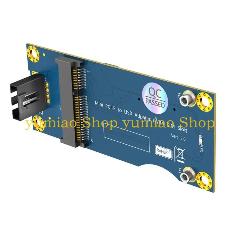 587B 4G LTE Industrial Mini PCIe to USB 2.0 Adapter Connector with Card Slot for WWAN