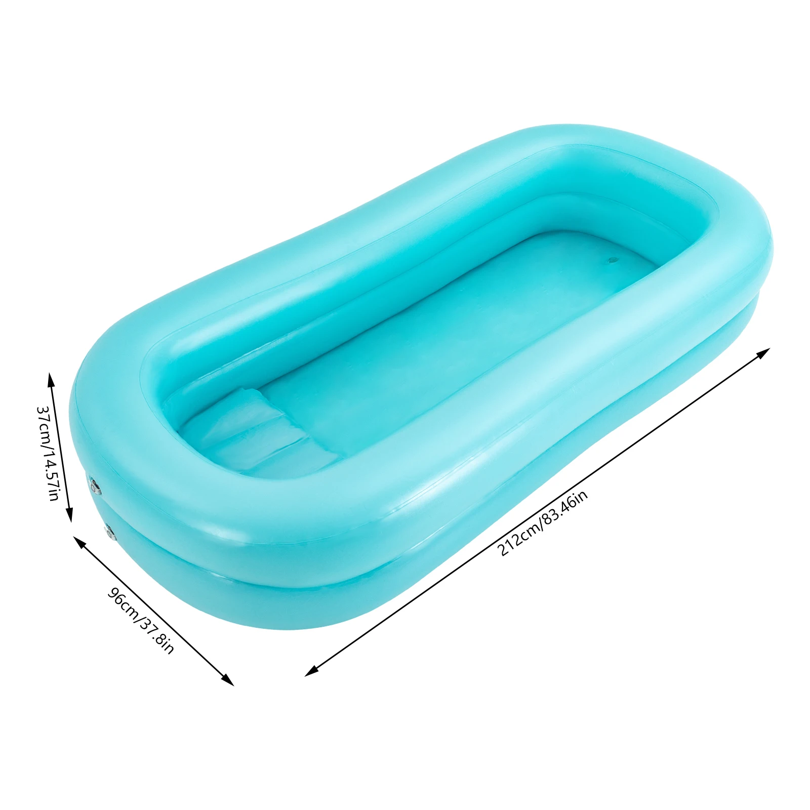 PVC Patienten-Duschbett, faltbares Patienten-Bade- und Waschbett, 8-10L Kapazität, aufblasbare Badewanne, Duschbett für Behinderte, 60s Inf – Detail 6