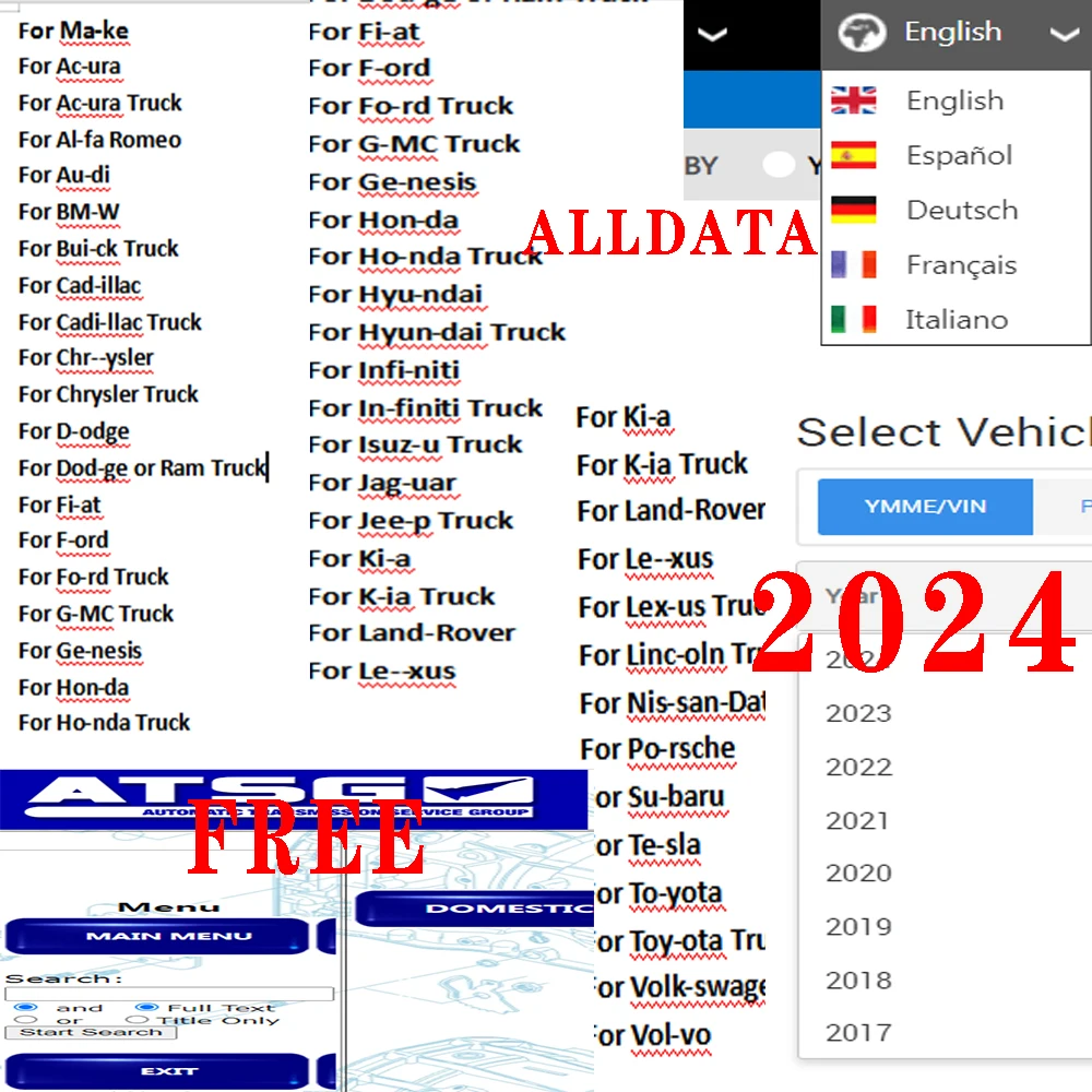 2024 Online Account VS AUTOSOFT V2.0 Workshop Pack for alldata EU US auto-data ervice Box Iden-tifix Elsa Car Repair Software