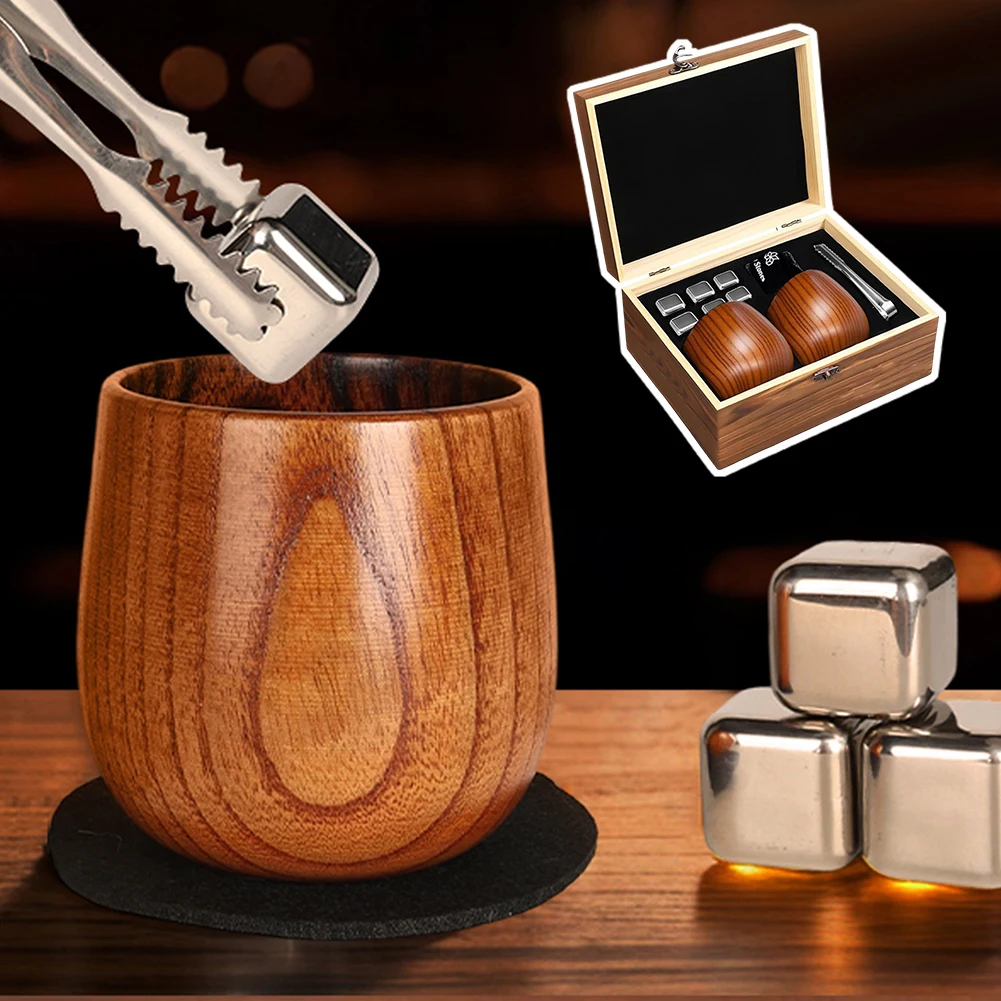 Charred Wooden Whiskey Glasses - Old Fashioned Glass ulasan dan harga