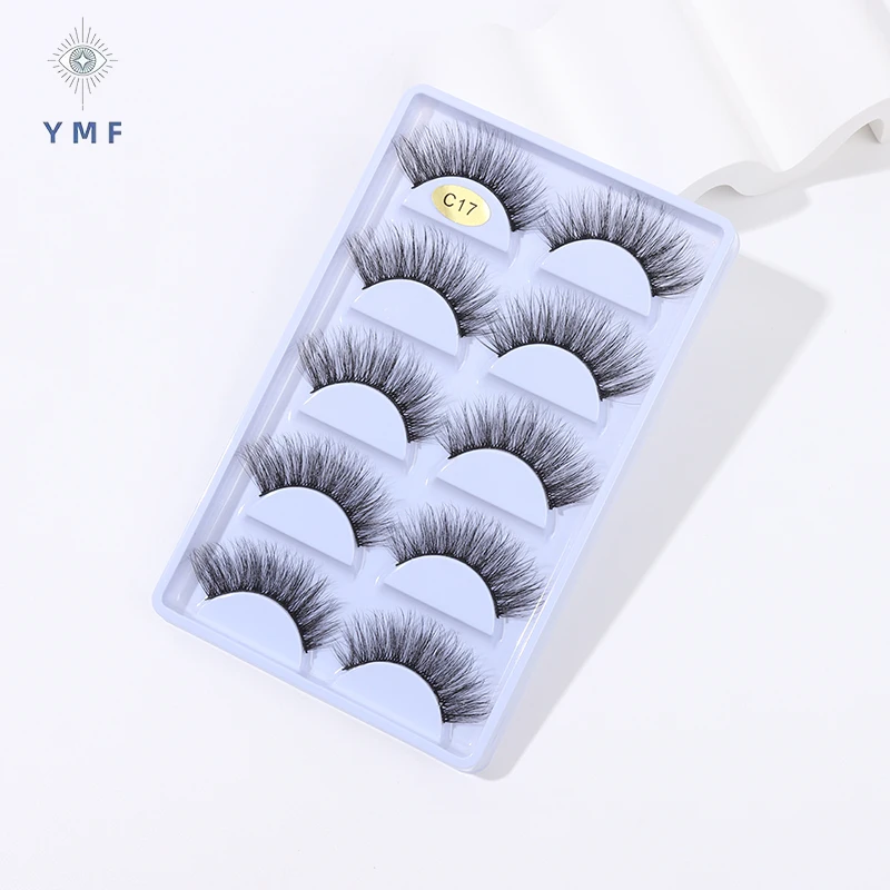 2023 New 5 Pairs Fluffy Eyelashes Thick  Lashes False Eyelashes Dramatic Wispy Flared Eyelash Makeup Eyelash Extension