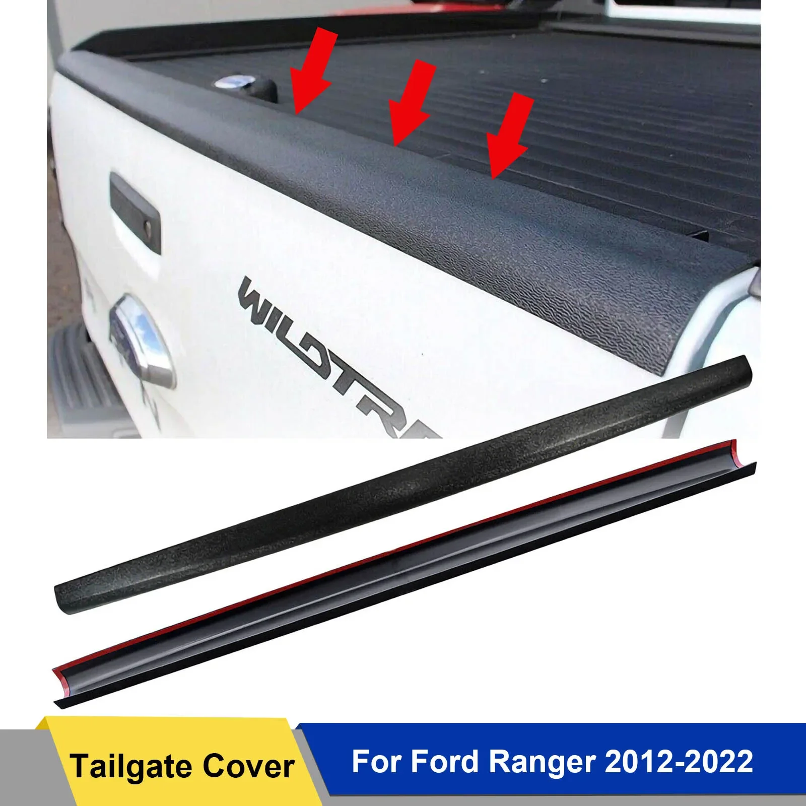 

Styling Mouldings Side Rail Cover Tail Gate Truck Trim Accessories for Ford Ranger 2012-2021 WILDTRAK XS XL PX PX2 PX3 XLT