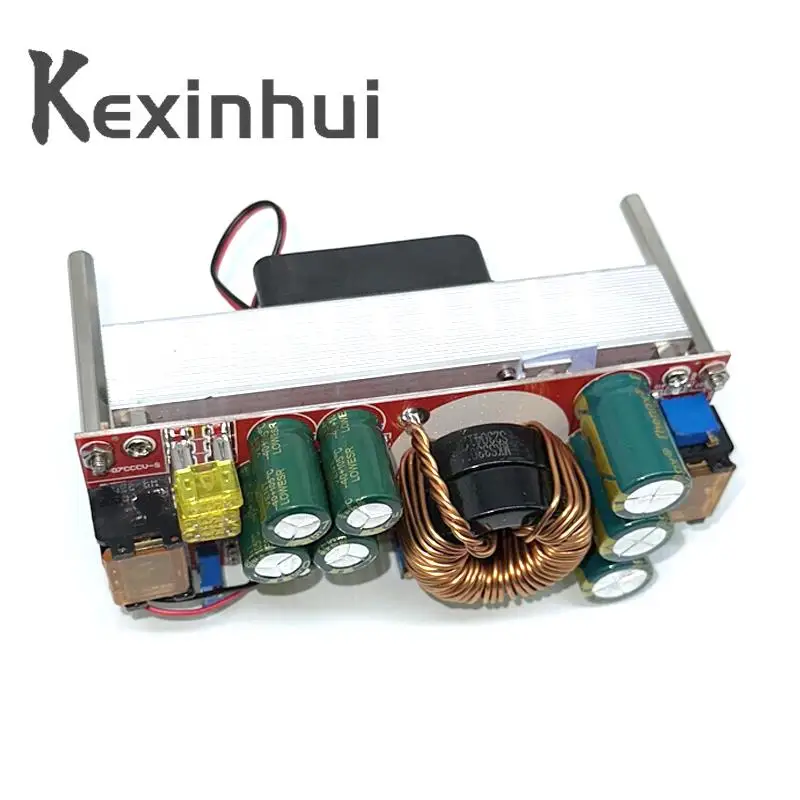 DC-DC 1500ワット30A電圧ステップアップコンバータの昇圧cc cv電源モジュール定電流モジュールとファン10-60に12-90v