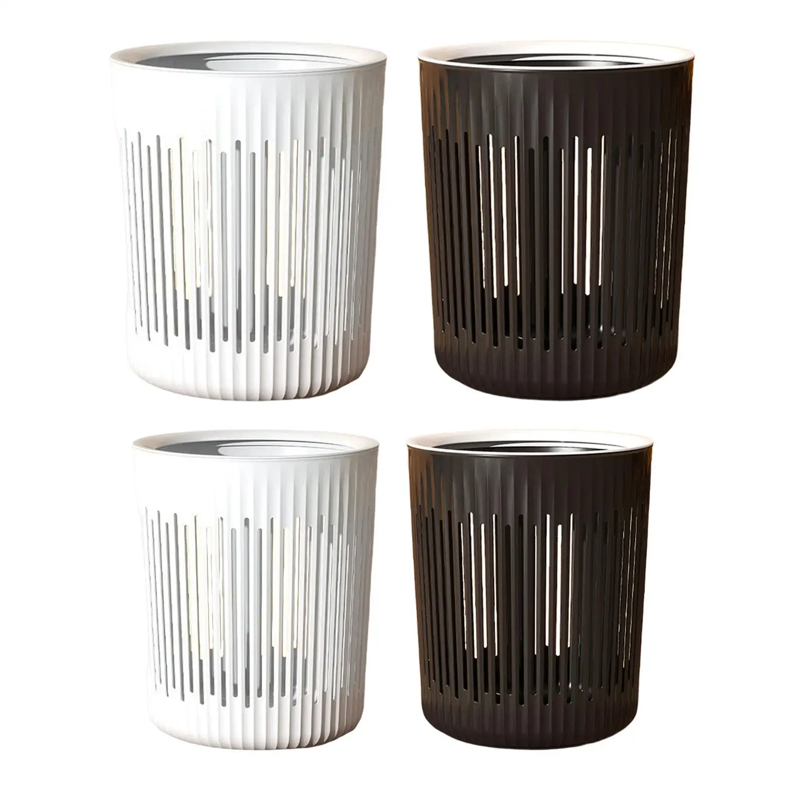 Trash Can Round Waste Basket Simple and Modern Design Durable for Laundry Room, Kitchens, Kids Rooms Household Trash Bin