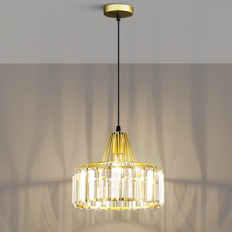 Scandinavian crystal chandelier bedroom E27 chandelier 2023 crystal lamp living room chandelier Kitchen home decor light fixture