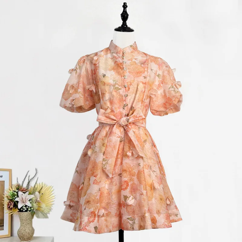 

Яркое платье с цветочным принтом и поясом, утягивающая юбка с высокой талией, комплект из двух предметов, женская одежда в стиле ретро