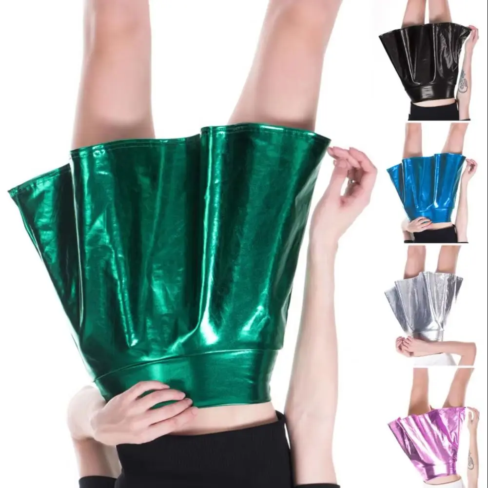 2025 High-Waist Pleated Women  Short Skirt High-Waist Bright Color Mini Skirt Women Nightclub Stage Show Skater Skirt Streetwear
