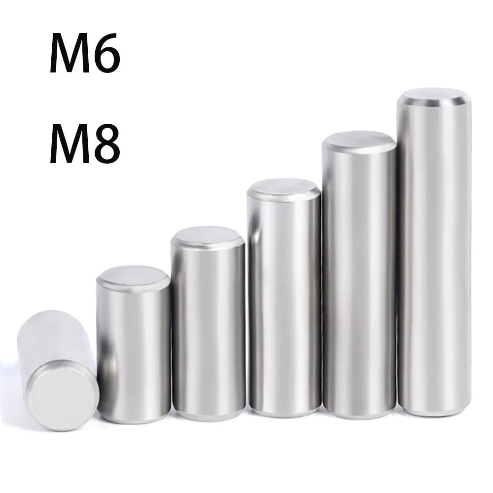 304 Stainless Steel Parallel Locating Dowel Pins M6 M8 Solid Cylindrical Fastener Multi Length Industrial Fixing Accessories