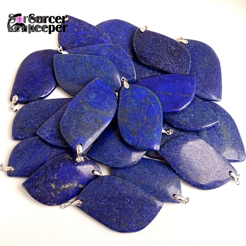 Beautiful Jewelry Gift Bead Natural Stone Blue Lapis Lazuli Pendant For Necklace For Men Women Healing Crystal Gift Art Craft