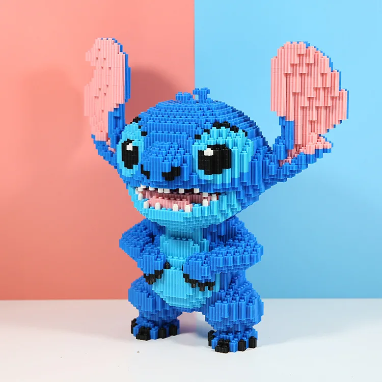 

New Disney Building Block Stitch Giant Stitzer Assembly Toy Gift Desk Decoration Statue Ornament Toys Children's Birthday Gifts