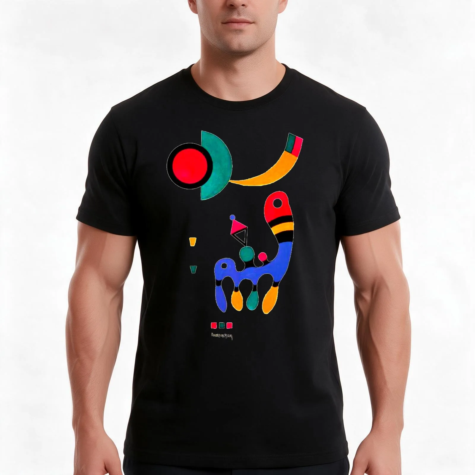 Kandinsky 1944 Composition | Kandinsky Abstract Art w/ Signature T-Shirt Summer Casual Cotton Tee Oversized Streetwear Tops