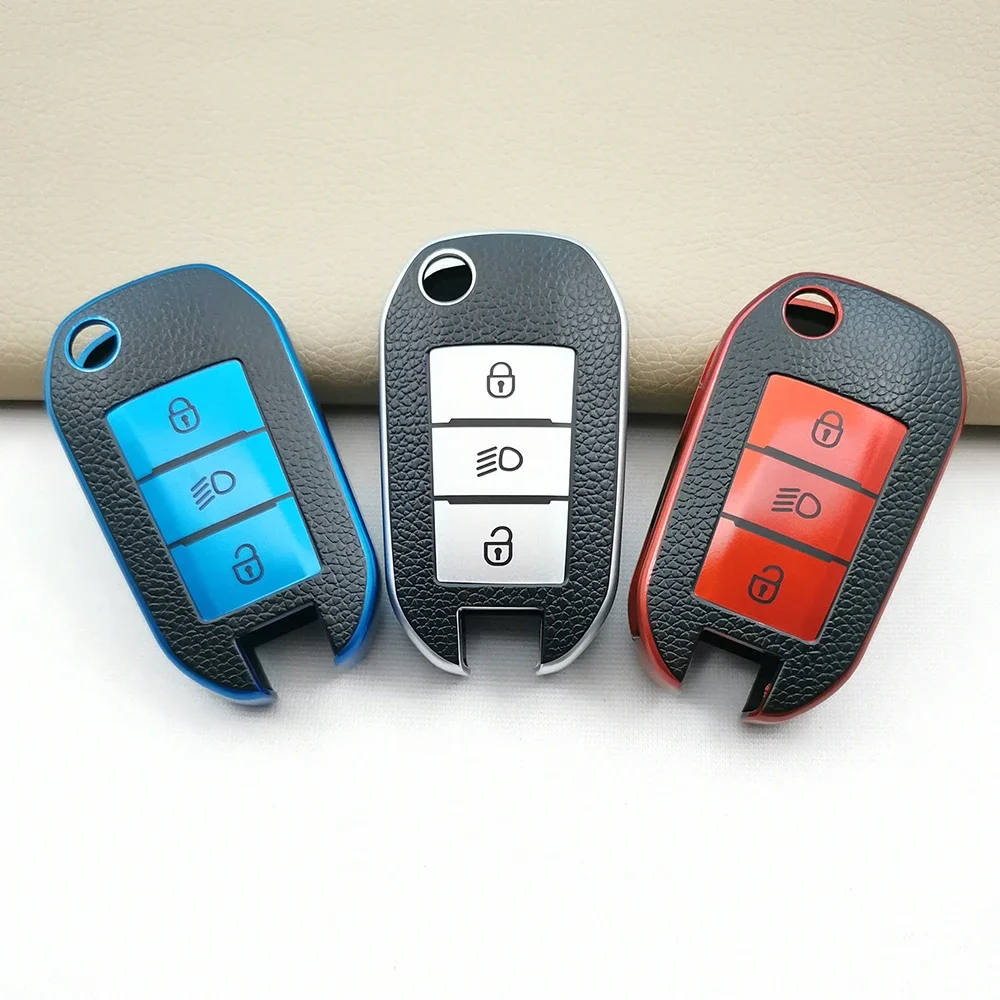 High Quality TPU Car Key Case Shell Cover for Citroen C4L CACTUS C5 C3 C6 C8 Picasso Xsara for Peugeot 3008 308 RCZ 508 408 2008