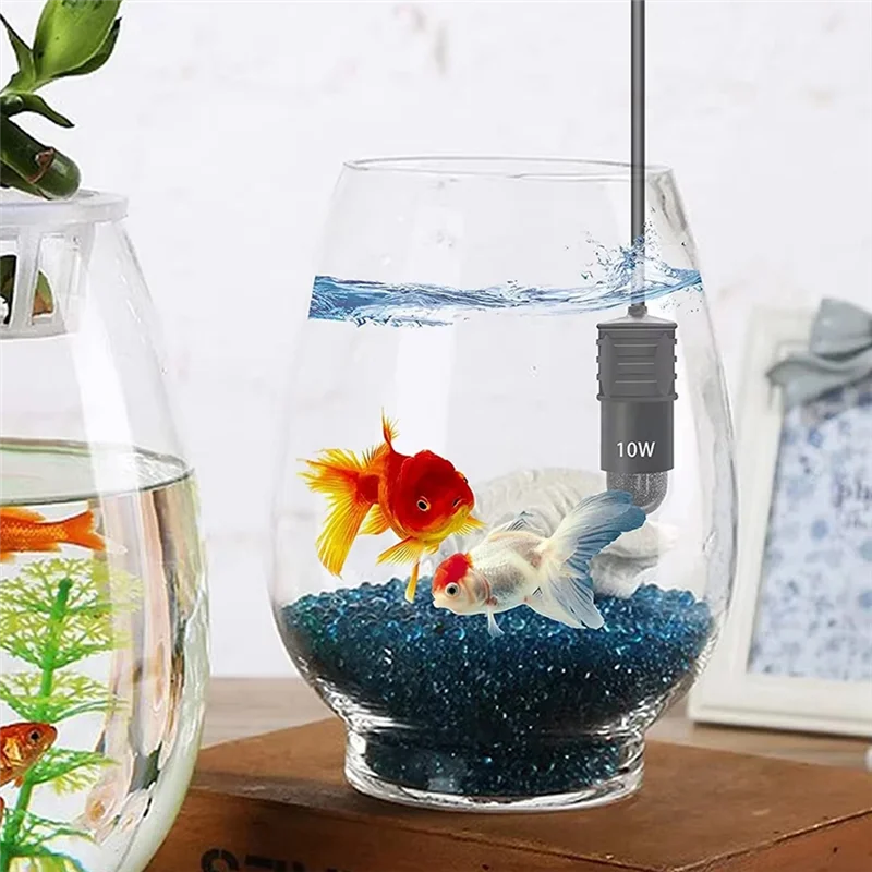 BNVN-10W Mini Aquarium Heater Fish Tank Heater Thermostat Temperature Adjustable 5V/2A Turtle Heater Safe Tank Heater