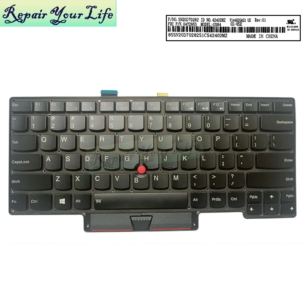 New US English Backlight Keyboard for Lenovo Thinkpad Carbon X1 Gen 1 2013 04Y2953 GS84 Laptop Keyboards Black Light SN20D70282