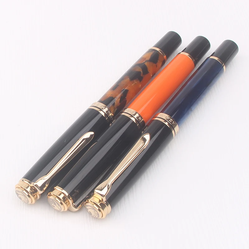 

ADMOK M800 Colorful Resin Rollerball Pen Stationery Office School Supplies Writing Gel Pen with Schneider Black Ink