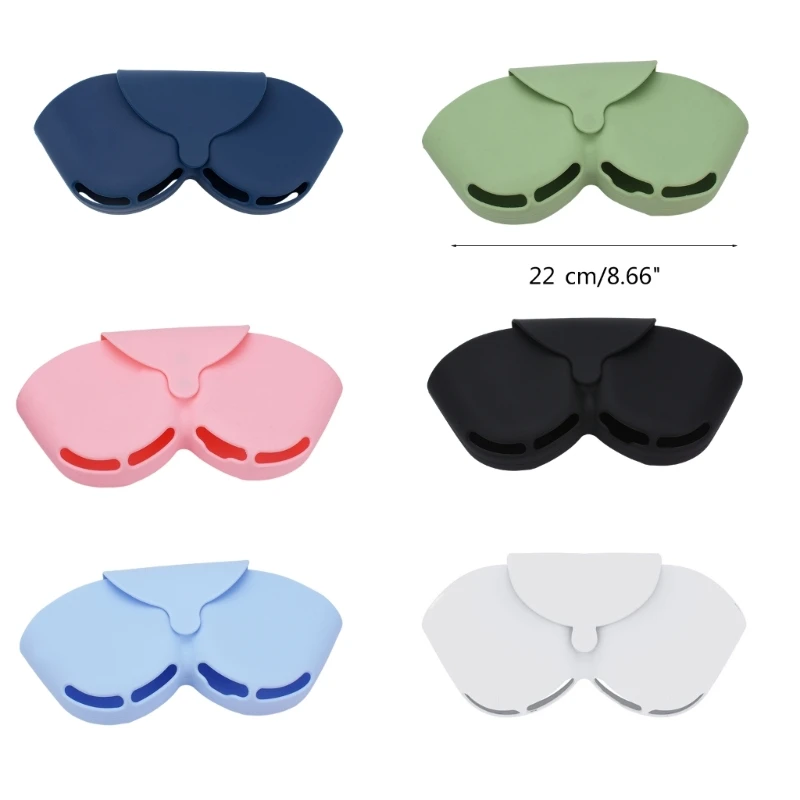 حافظة من السيليكون لسماعات الرأس اللاسلكية غطاء حماية لسماعات الرأس مقاومة للصدمات ومضادة للسقوط ومضادة للخدش حافظة سفر دروبشيب