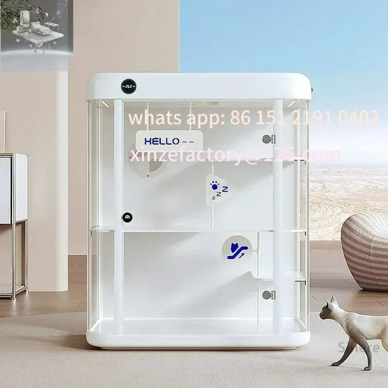 

Customizable Constant Temperature Pet Space Cabin Fresh Air Deodorizing Cage Household Bird Cage Pet Smart Device