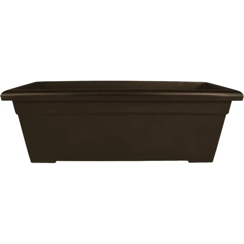 

28 UV-Resistant Plastic Planter Box with Drainage, Lightweight for Outdoor Use, 1-Pack