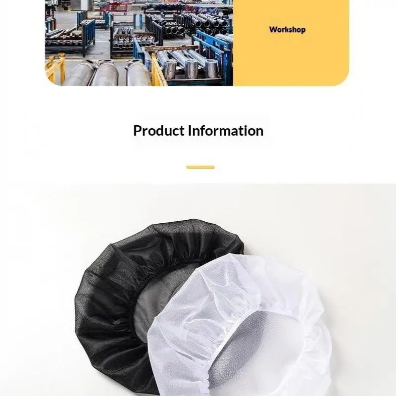 Atmungsaktive Einweg-Haube aus Mesh, weich, elastisch, geruchlos, für Küchen- und Lebensmittelbereichspersonal, Arbeitskleidung – Detail 9