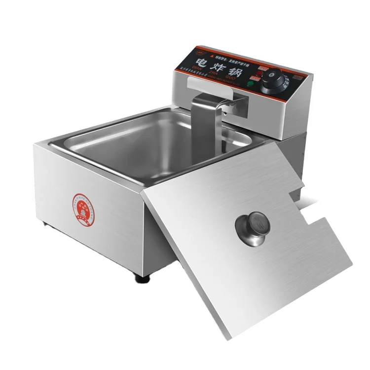 Commercial Stainless Steel Single Cylinder Kitchen Electric Fish and Chips Deep Fryers