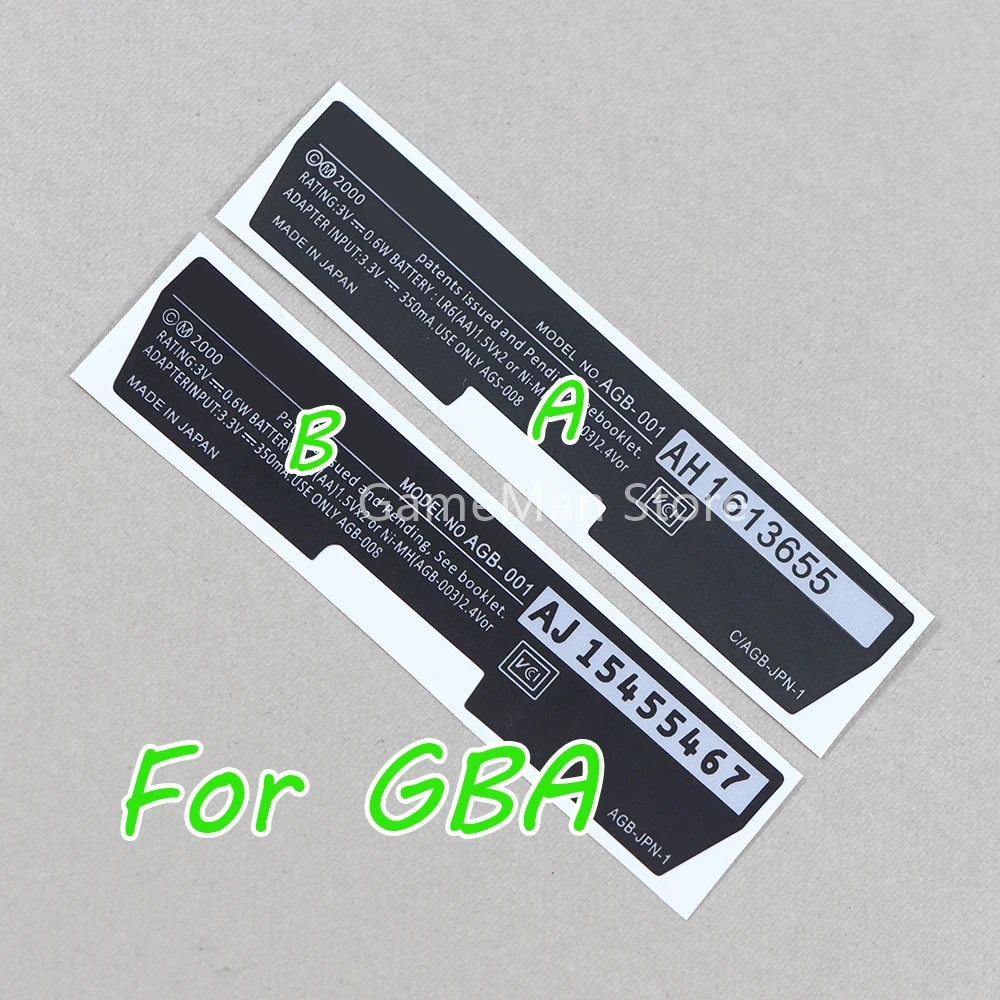 2 шт./лот, замена для Nintendo Gameboy Advance, наклейка для задней бирки консоли GBA